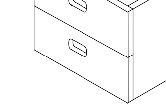 Lower Drawer front Small - White Spare part