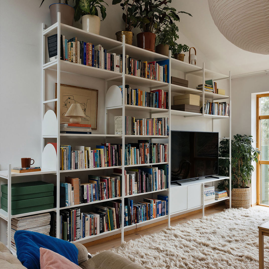 Wall shelf ladder - White