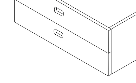 Lower Drawer front Large - Camel Spare part