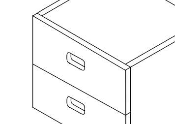 Upper Drawer front Small - Off-white Spare part