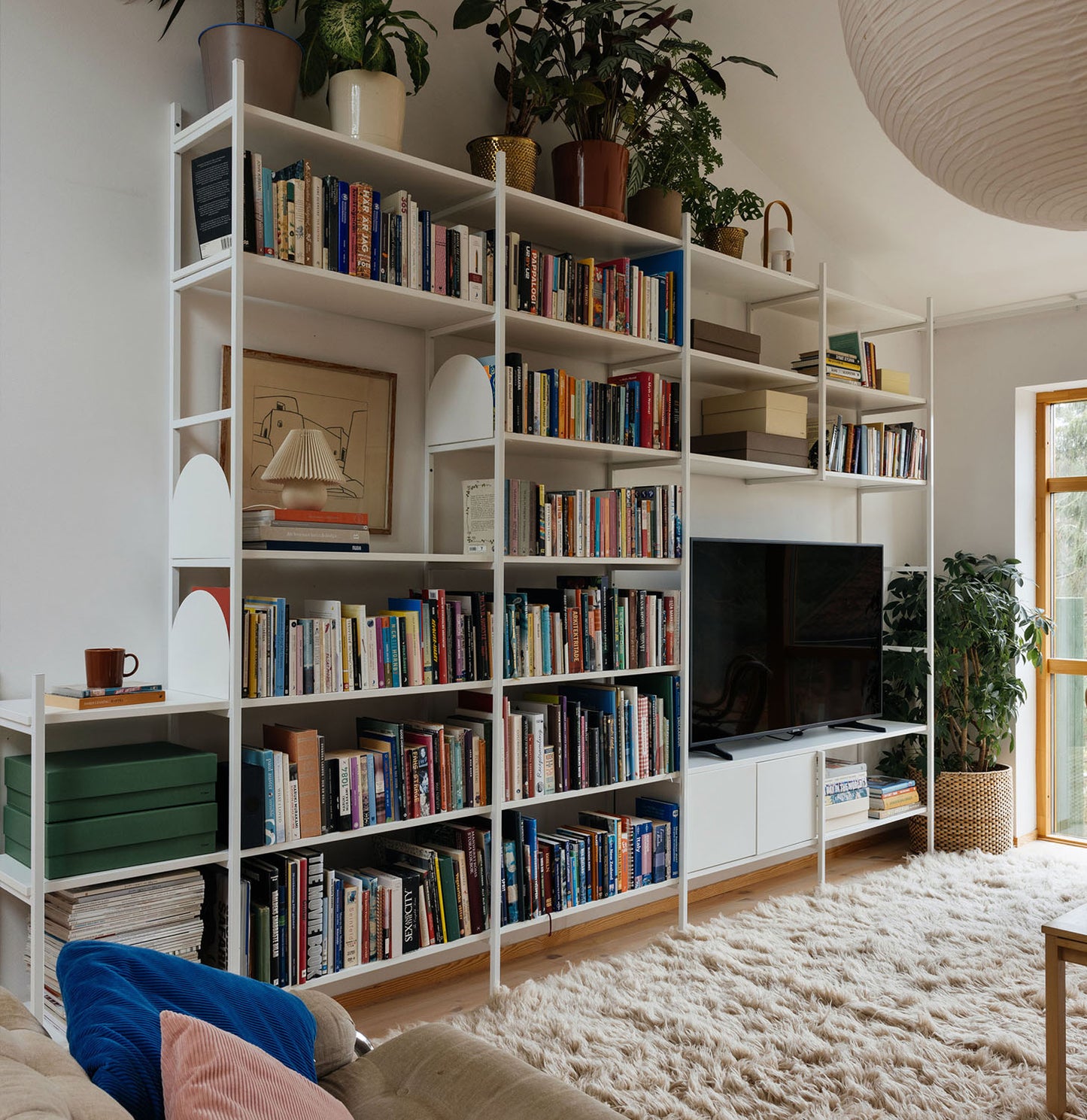 Wall shelf ladder - White