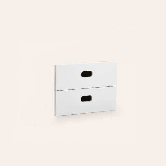 Drawer Front Hole Narrow - White