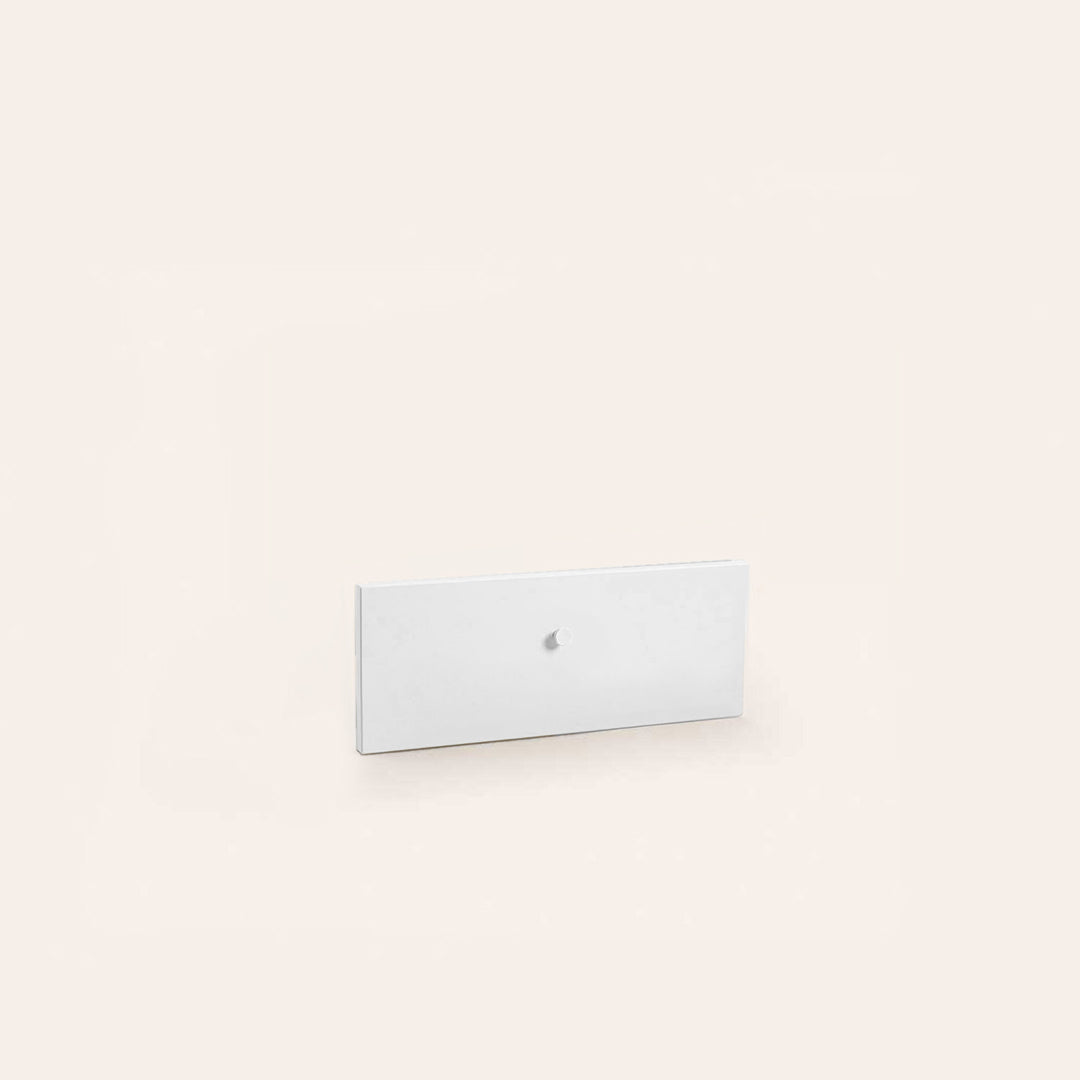 Drawer Front Knob Narrow Upper - White